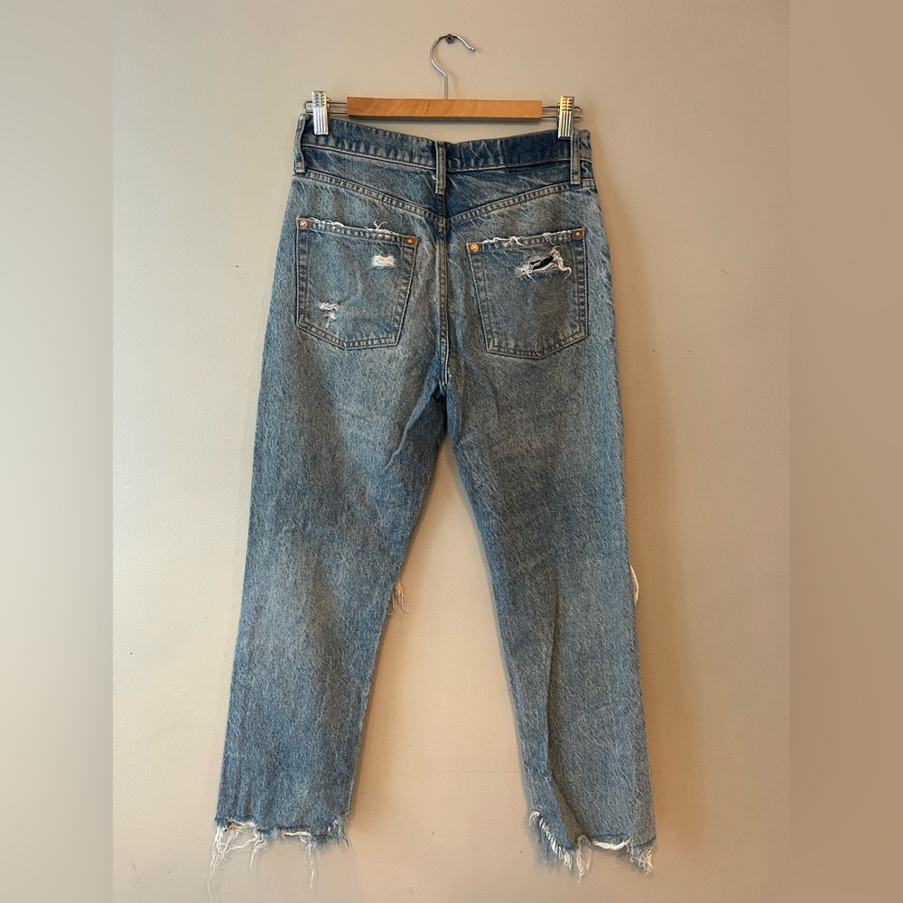 Free People Distressed Blue Jeans - Picture 3 of 5